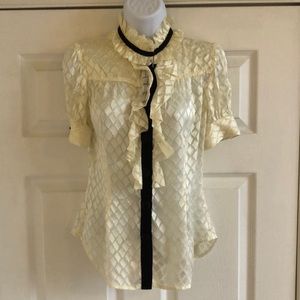 Diane von Furstenburg silk/rayon Kailey top